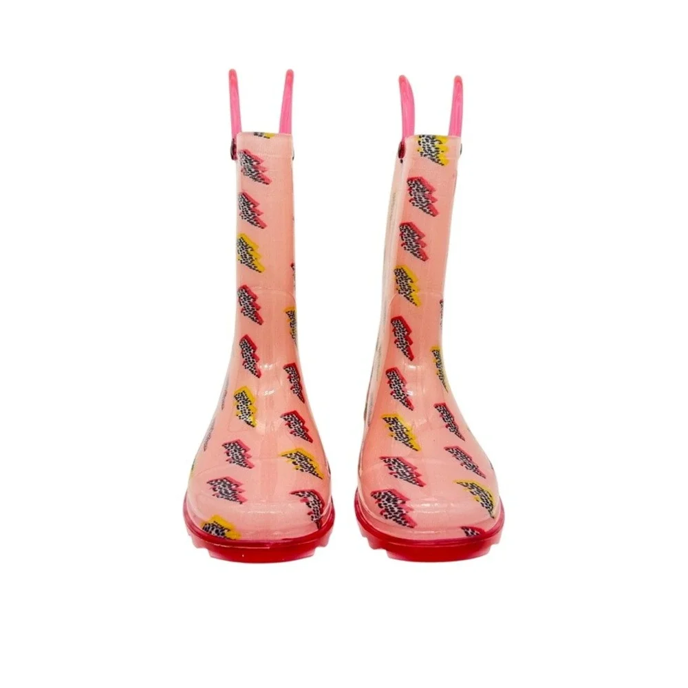 Western Chief Kids Pink Lightning Rain Boots Toddler 13 Like‎ New
